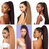 Extension De Cabello Sintético Textura Africana Kinky Con Clip Ponytail Alrededor De 18 Pulgadas Fibras Resistentes a Altas Temperaturas - details 15