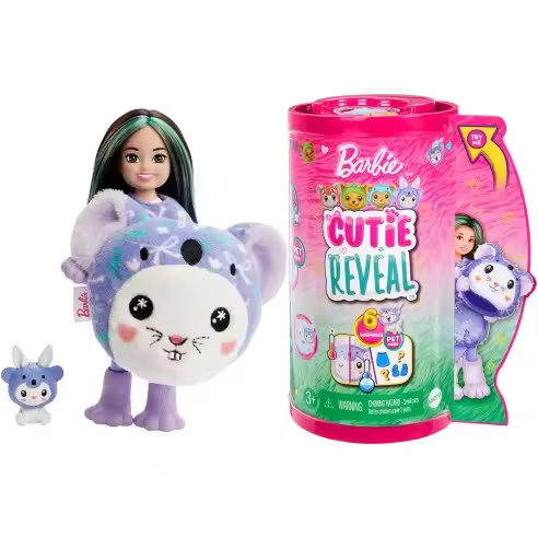 MUÑECA BARBIE CHELSEA CUTIE REVEAL CONEJO KOALA HRK31 - 1