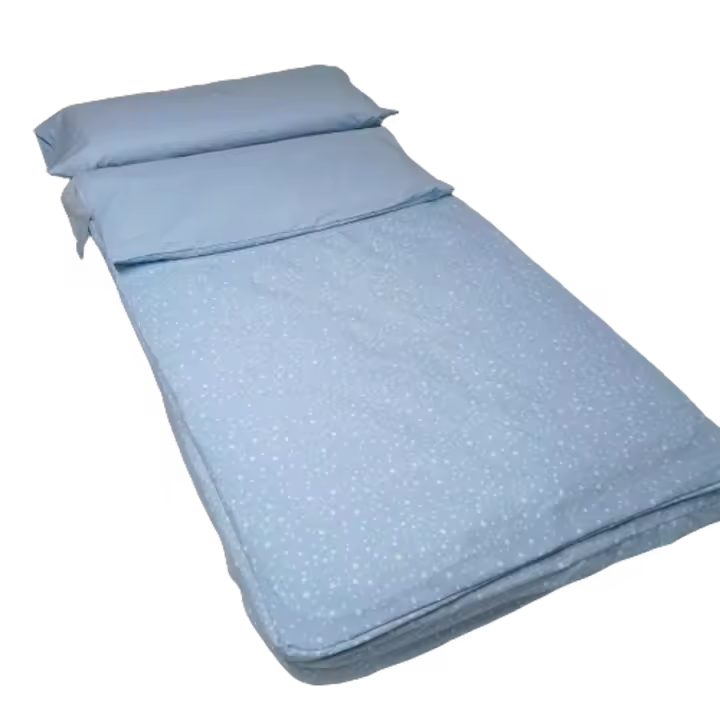 ROYAL Saco Nórdico Nido Azul Estrellas Cama 90 Con Cremallera y Fuelle Sin Relleno. Ideal para no destaparse al dormir, muy fácil de hacer la cama - 1