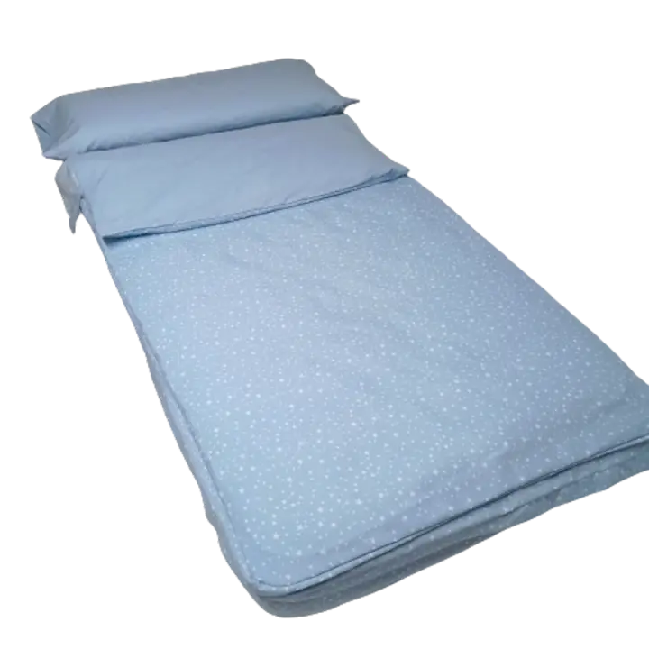 ROYAL Saco Nórdico Nido Azul Estrellas Cama 90 Con Cremallera y Fuelle Sin Relleno. Ideal para no destaparse al dormir, muy fácil de hacer la cama - 1