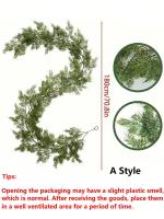 Guirnalda De Pino Artificial De 180CM 6FT Real Touch Para Decoración De Navidad Interior Y Exterior Guirnalda Verde De Invierno Para Exposiciones Y Bodas - details 7