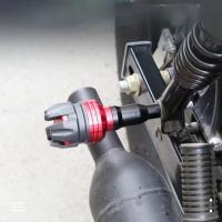Protector De Caída Para Motocicleta Scooter Moped Con Eje De Protección De Tubo De Escape De 8mm Enresbaladilla De Marco Largo Material De Aluminio Y Goma - details 3