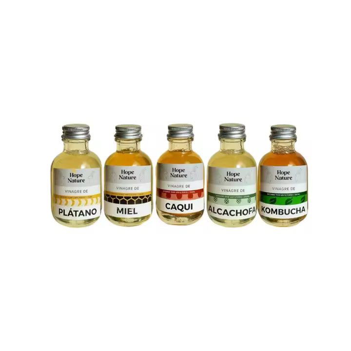 Pack 5 Vinagres de 50 ml sin filtrar y con madre de vinagre - 1