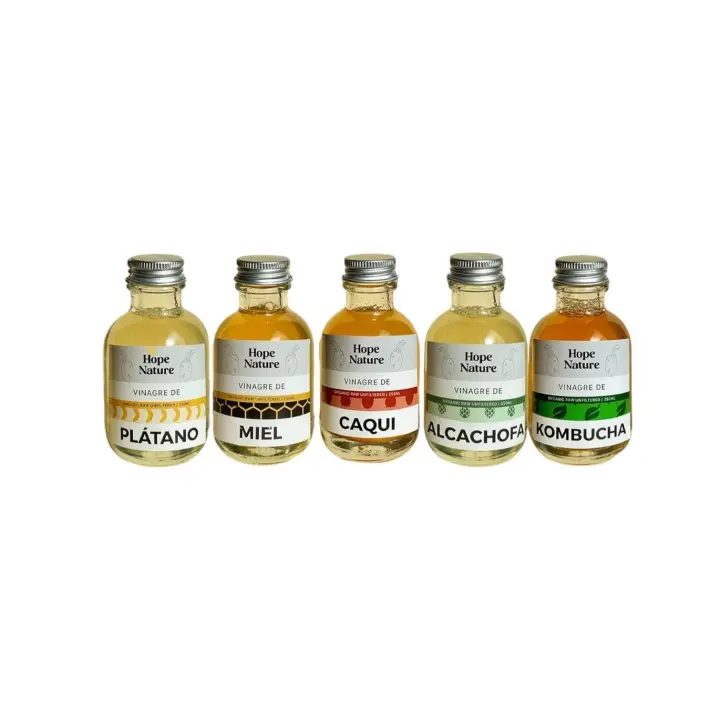 Pack 5 Vinagres de 50 ml sin filtrar y con madre de vinagre - 1