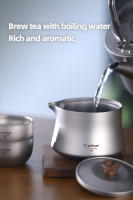 Tiartisan Kettle De Titanio Ligera Para Camping Y Senderismo Equipamiento Portátil Antisalpicaduras Doble Capa Mini Tetera - details 4