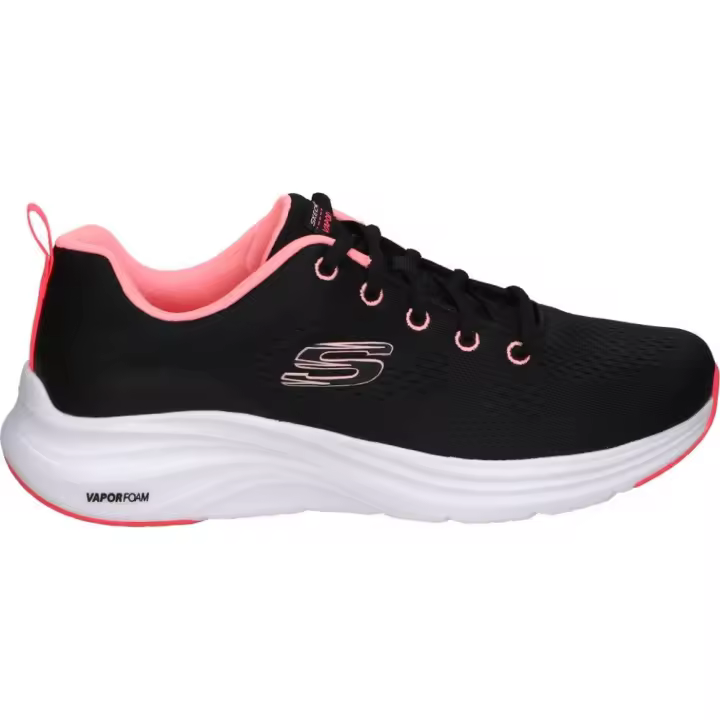 SKECHERS | Zapatillas Skechers Vapor Foam Brisk Quick para Mujer – Deportiva en Color Negro y Rosa – Sneakers con Cordones – Air Cooled Memory Foam – Apto para Lavadora – Cómodas – Modelo 303941L-BKPK - 1