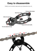 Herramienta De Enlace Rápido Para Cadena De Bicicleta Con Gancho Multi-enlace Para Ciclismo MTB Y Carretera Herramientas De Bicicleta Con Mango Antideslizante Y Acero De Alta Resistencia Color Negro - details 2
