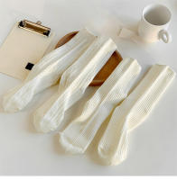 Calcetines Blancos Para Mujer Estilo Preppy Con Rayas Sencillos Y Comodidad Algodón Poliéster Spandex Casual Color Sólido - details 10