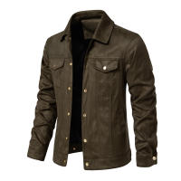 Nueva chaqueta de solapa para hombre de talla europea de otoño, abrigo informal, top de hombre de calidad adelgazante a la moda - details 1
