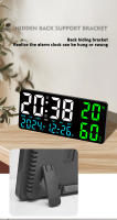 Reloj De Pared Digital Con Luz Atmosfera Y Control Remoto Mostrador LED Grande Multifuncional Con Alarmas Y Display De Temperatura Y Humedad - details 2