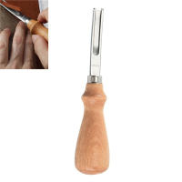 Cuchillo De Biseleado De Cuero Práctico Herramienta De Corte Para Manualidades Con Mango De Madera A4mm A6mm A8mm A10mm - details 6
