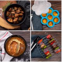 Juego de accesorios para freidora de aire de 7 pulgadas, rejilla para vapor de Maple inoxidable, Plato para pizza, 6 Unidades - details 3