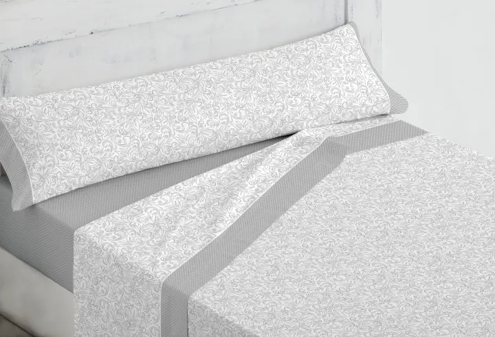 Plusdescanso- Juego de sábanas 50% algodón DAFNE. Calidad suprema de la firma DM. Formado por bajera, encimera y una o dos fundas de almohada. Producto TOP. - 1