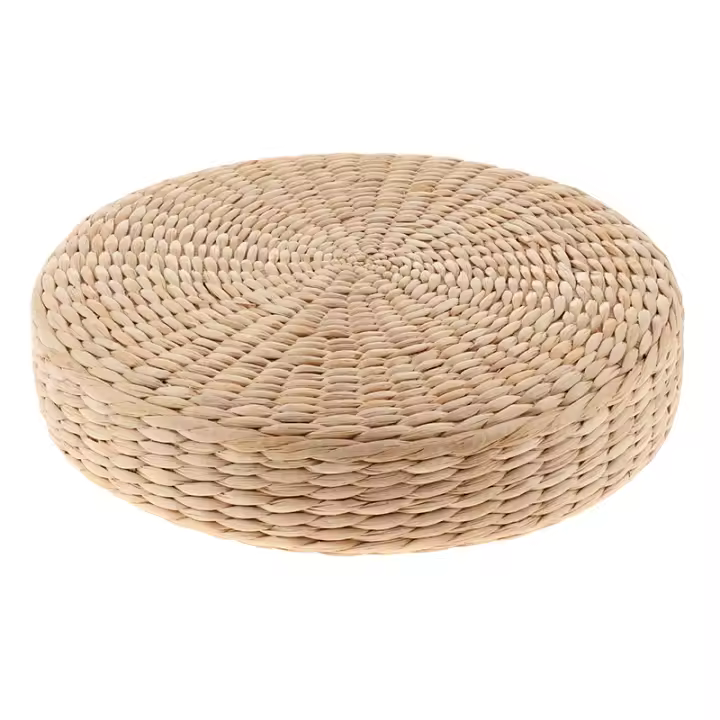 Cojín De Silla De Paja Japonesa Para Meditación Y Yoga Decoración Del Hogar Cojín De Ceremonia Del Té Estilo Pastoral Diametro 30cm Espesor 5-10cm - 1