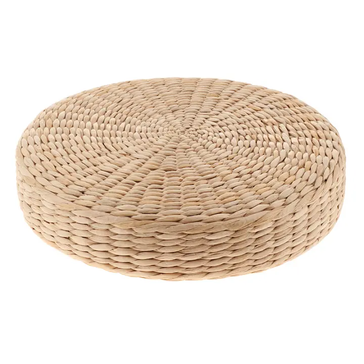 Cojín De Silla De Paja Japonesa Para Meditación Y Yoga Decoración Del Hogar Cojín De Ceremonia Del Té Estilo Pastoral Diametro 30cm Espesor 5-10cm - 1