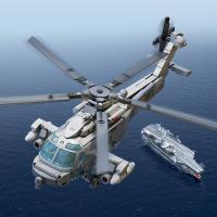 Bloques De Construcción Helicóptero Creativo 550pcs Regalo DIY Para Niños Modelos De Aviones Militares De Arma De Bloques De Montaje - details 3