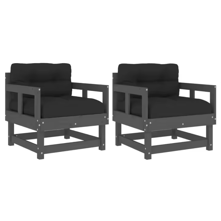 2 UDS Madera maciza de Pino Gris - 1