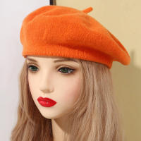 Gorro De Punto Para Mujer Estilo Francés Versátil Y De Moda Para Otoño E Invierno. Adecuado Para Uso Diario Y Al Aire Libre. Material De Acrílico. - details 3