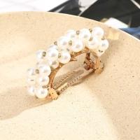 Haimeikang Clip Para El Cabello De Moda Para Mujer Con Rhinestone Metálico Y Perlas Accesorios Para El Cabello Barretta Para Cola De Caballo - details 5