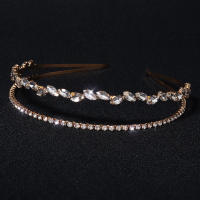 Nova Diadema De Cabello Con Rhinestone Dorado Para Fiesta De Cumpleaños Maquillaje Boda Accesorios Para Cabello Para Mujeres Regalo - details 4