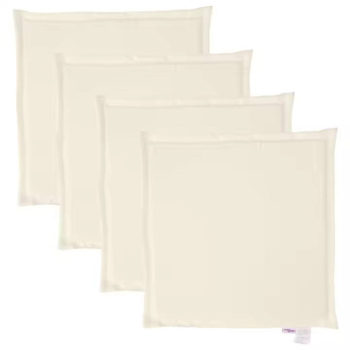 Fundas de asiento de Jardín cuadrados 4 UDS crema 45x45x2 cm - 1