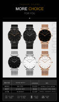 Reloj De Negocios Para Hombre Hannah Martin Movimiento Japonés De Cuarzo Acero Inoxidable Ultrafino Estilo Casual Plata Negra - details 13