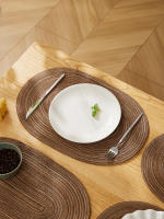 Juego De 4 Tapetes De Mesa Oval De Algodón Tejidos a Mano Antideslizantes Para Comedor Cocina Lavables Estilo Japonés - details 9