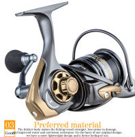 Carrete De Pesca DEUKIO Serie 2000 3000 5000 Con Ratio De Mezcla 7.1:1 6.7:1 Potencia Máxima De Arrastre 18lbs Spool De Aluminio Aviso De Pesca Para Aguas Dulces - details 6