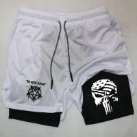 Shorts De Anime Doble Capa Para Hombre Deporte Fitness Estampado Rápido Secado Pantalones De Entrenamiento Multi-Desempeño Running M-3XL - details 3
