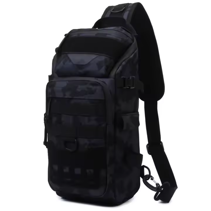 Bolsa De Pecho Para Pesca Táctica De Hombro Deportiva Para Exteriores Bolsa De Camello Para Senderismo Escalada Ciclismo EDC Camping Unisex Tamaño M - 1