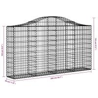 vidaXL Cesta gaviones forma arco hierro galvanizado 200x30x100/120 cm - details 4