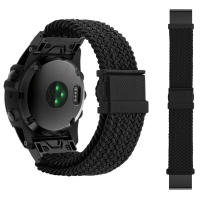 Correa De Reloj De Nylon 26mm 22mm Para Garmin Fenix 7 7X Fenix 6X pro 6 5X 5XPlus/MK1 MK2i /935 945 Con Cierre Rápido De Hook And Loop - details 3