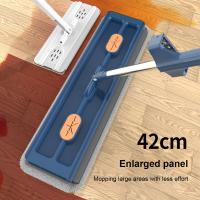 Juego De Mopa De Piso Con Cesta Ampliada Automática Para Limpieza Doméstica Mopa Larga De Microfibra Ecológica Y Sujeción Cuatro Lados - details 1
