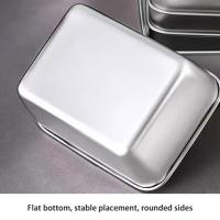 Caja De Almacenamiento De Alimentos Para Nevera Con Tapa De Plástico Acero Inoxidable Y Plástico Para Mariscos Frutas Verduras Caja De Picnic Moderna - details 12