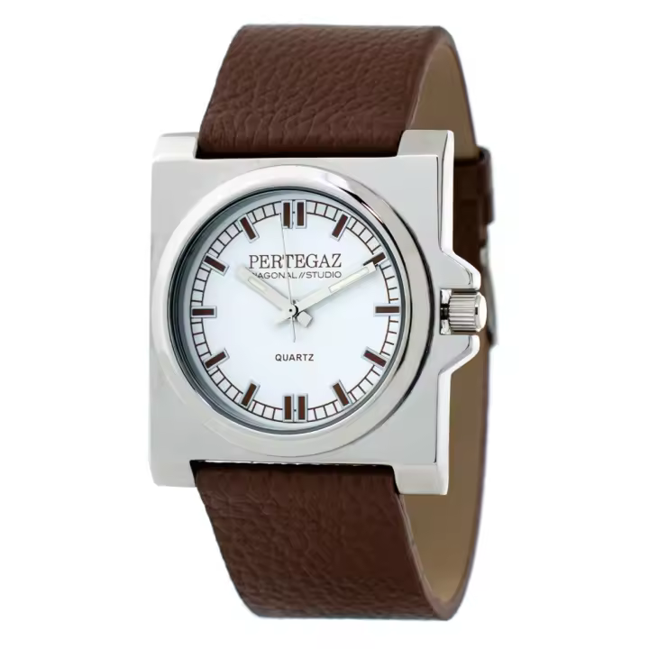 Pertegaz Reloj Unisex Analogico Cuarzo con Correa de Piel PDS-018-M - 1