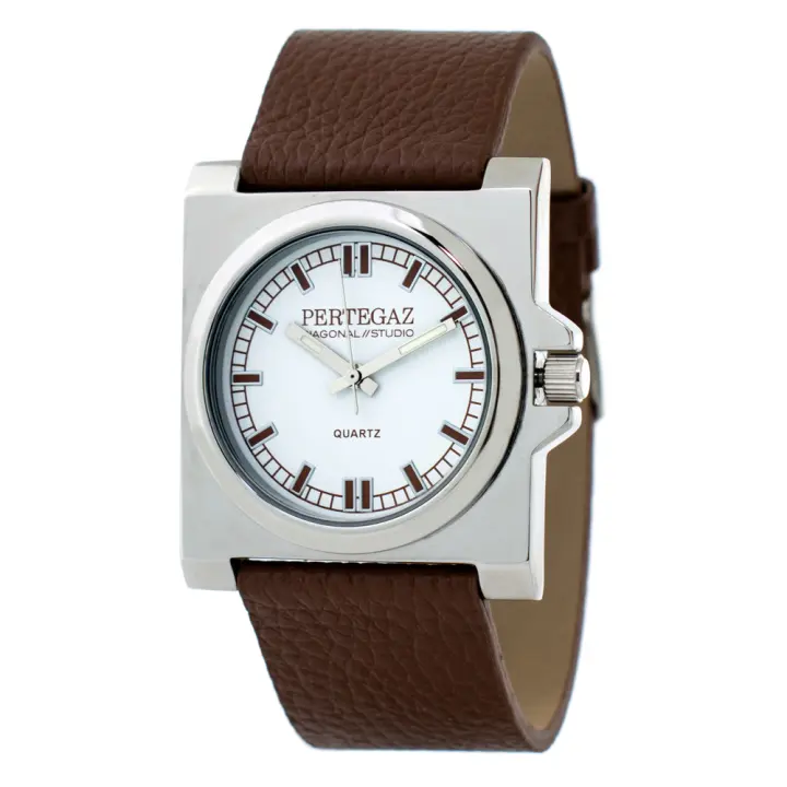Pertegaz Reloj Unisex Analogico Cuarzo con Correa de Piel PDS-018-M - 1