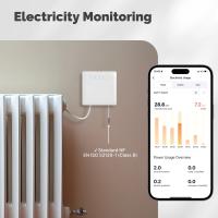 Termostato Inteligente Wifi Para Calefacción Por Cable Piloto Compatible Con Alexa Y Google Home Monitoreo De Electricidad Ecowatt Control Remoto - details 1
