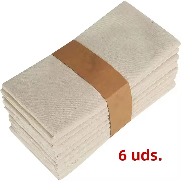 Juego De 6/10/12 Toallas De Mesa Y Pañuelos De 45x45cm Poliéster Duradero Para Cocina Comedor Decoraciones De Fiestas - 1