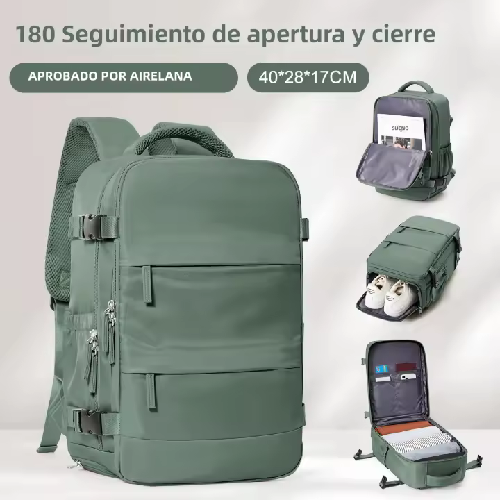 Mochila De Negocios Para Hombres Y Mujeres Impermeable Con Portátil Para Viajes Bolsa De Mano Para Escuela Y Universidad Mochila De Cabina - 1