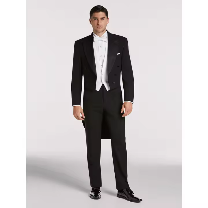 Traje Elegante Para Bodas Para Hombres 3 Piezas (Blazer+Chaleco+Pantalones) Chic Con Borlas Doble Botón Para Banquetes Y Fiestas De Promoción - 1