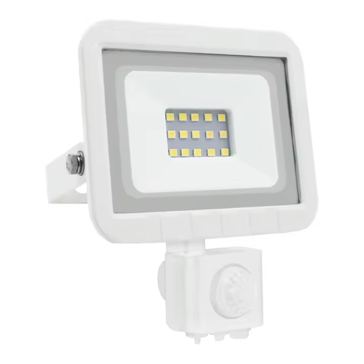 PROJETOR LED COM SENSOR BRANCO MATEL 10W - 1