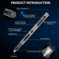 Juego De Destornilladores Eléctricos De Precisión 59 En 1 Con 54 Piezas Magnéticas 3 Ajustes De Torque Luz LED Digital Pantalla Herramienta De Reparación - details 4