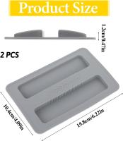 Funda de silicona para tostadora (2 unidades), color gris, para panificadora y sandwichera, reutilizable. - details 0