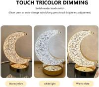 Crystal Moon Lámpara de mesa LED Control táctil Luz nocturna romántica decorativa Lámpara de noche de atmósfera - details 2