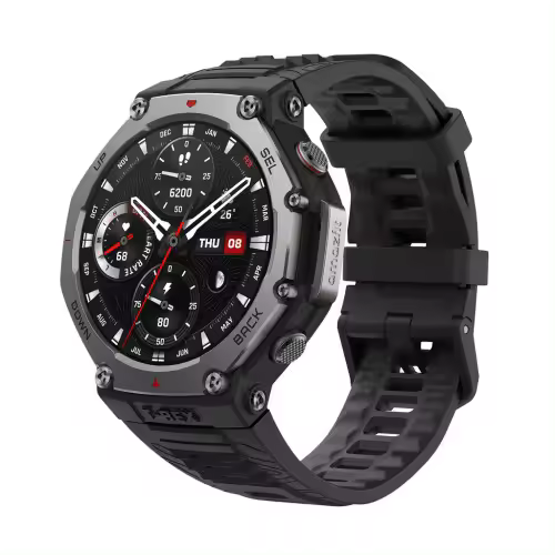 Amazfit T-Rex 3 3,81 cm (1.5") AMOLED Digital 480 x 480 Pixeles Pantalla táctil Negro Wifi GPS (satélite) - 1