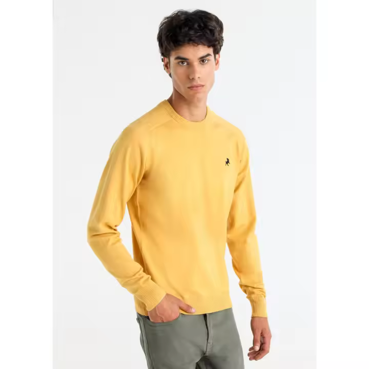 LOIS JEANS - Jersey basico de punto con cuello caja bordado Toro - 1