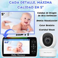 Cámara Vigilancia Bebé con Monitor LCD de 5 Pulgadas - Visión Nocturna - Zoom X2 - Control Temperatura - Audio Bidireccional () - details 2