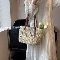 Bolso De Hombro Para Mujer Casual De Rotura Gran Capacidad Tejido De Paja De Verano Bolso De Playa Bolso De Viaje Para Dama - details 8