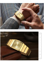 Reloj De Pulsera De Cuarzo Para Hombre WWOOR Moda Nueva Lujo Cuadrado Acero Inoxidable Impermeable Reloj De Mano Masculino - details 8