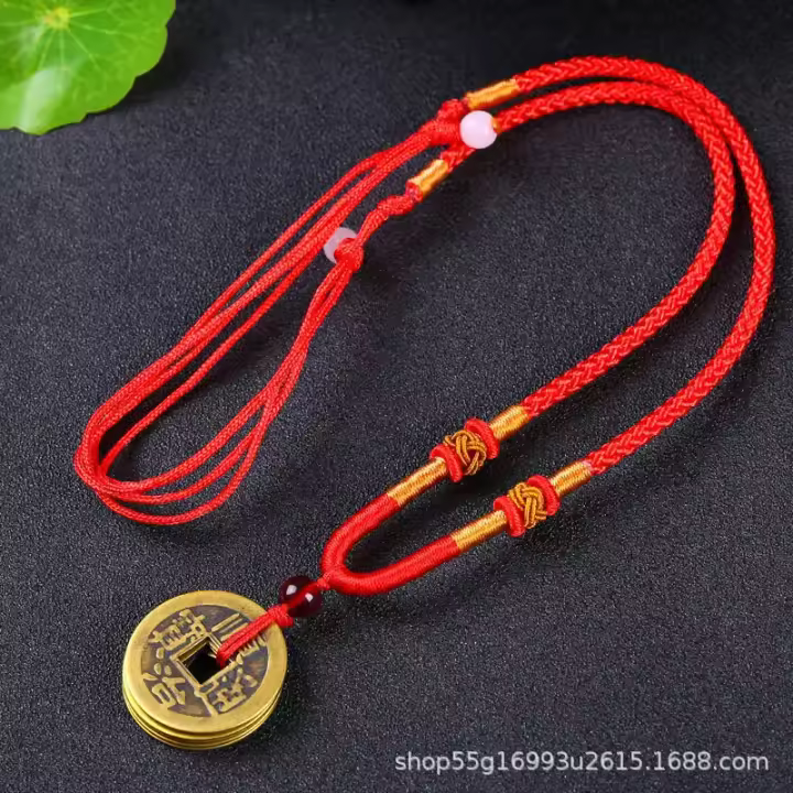 Colgante De Encanto Con Moneda De Cobre Para Atrair Dinero Feng Shui Para Hombres Y Mujeres Protección Contra Espíritus Malos - 1